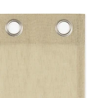 Slub Textured Linen Blend Grommet Top Curtain