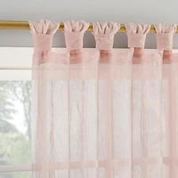 Krista Holiday Twist Tab Sheer Top Curtain Panel