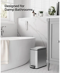 Slickblue 1.3 Gallon Bathroom Trash Can, Small Bin with Lid for Compact Waste Disposal