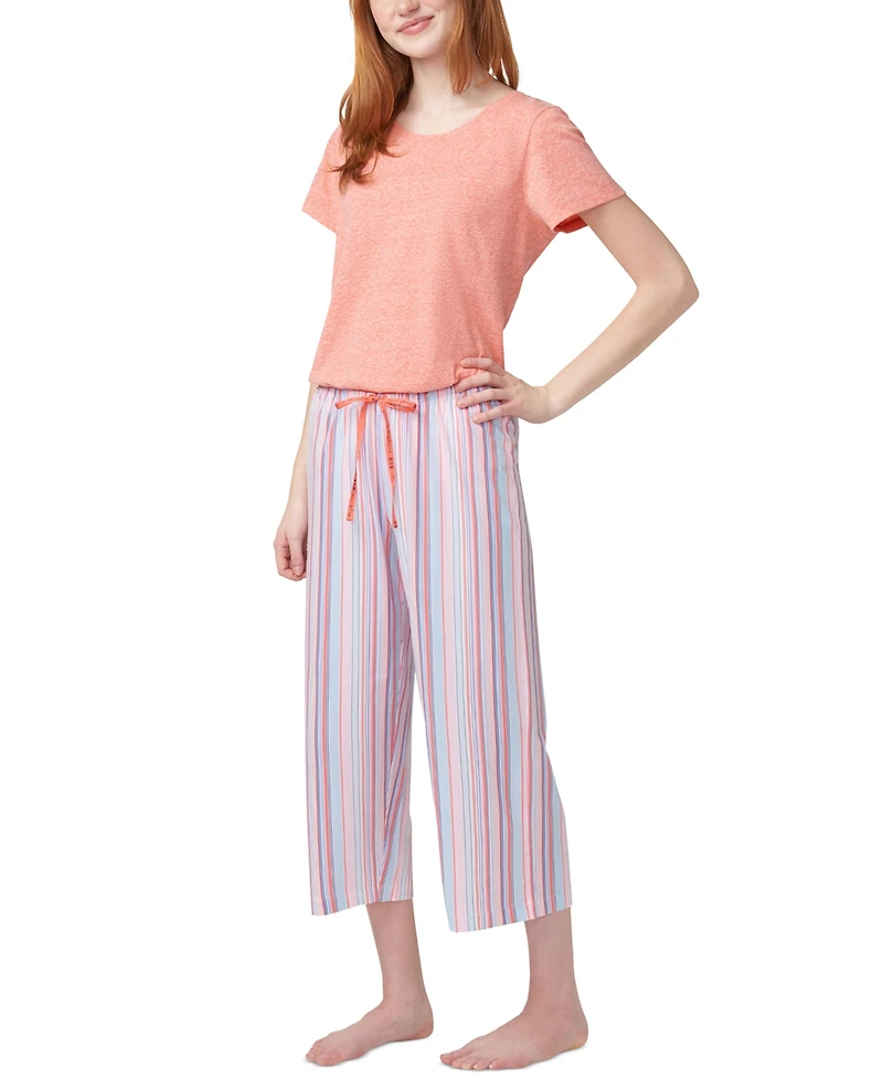 Hue Women's Sunrise Stripe Capri Pajama Pants