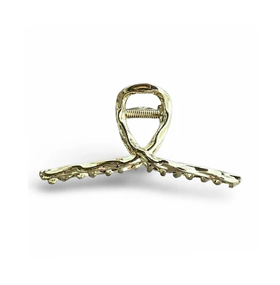 Large Twist Metal Clip - Gold