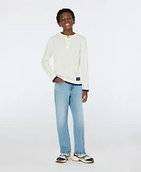 Scotch & Soda Big Boys Slub Jersey Henley T-Shirt