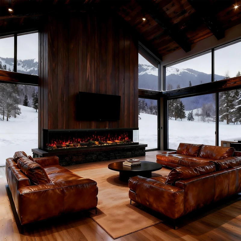 Mondawe 70" Tv Stand with 36" Electric Fireplace With Remote Control,White