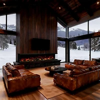 Mondawe 70" Tv Stand with 36" Electric Fireplace With Remote Control,White