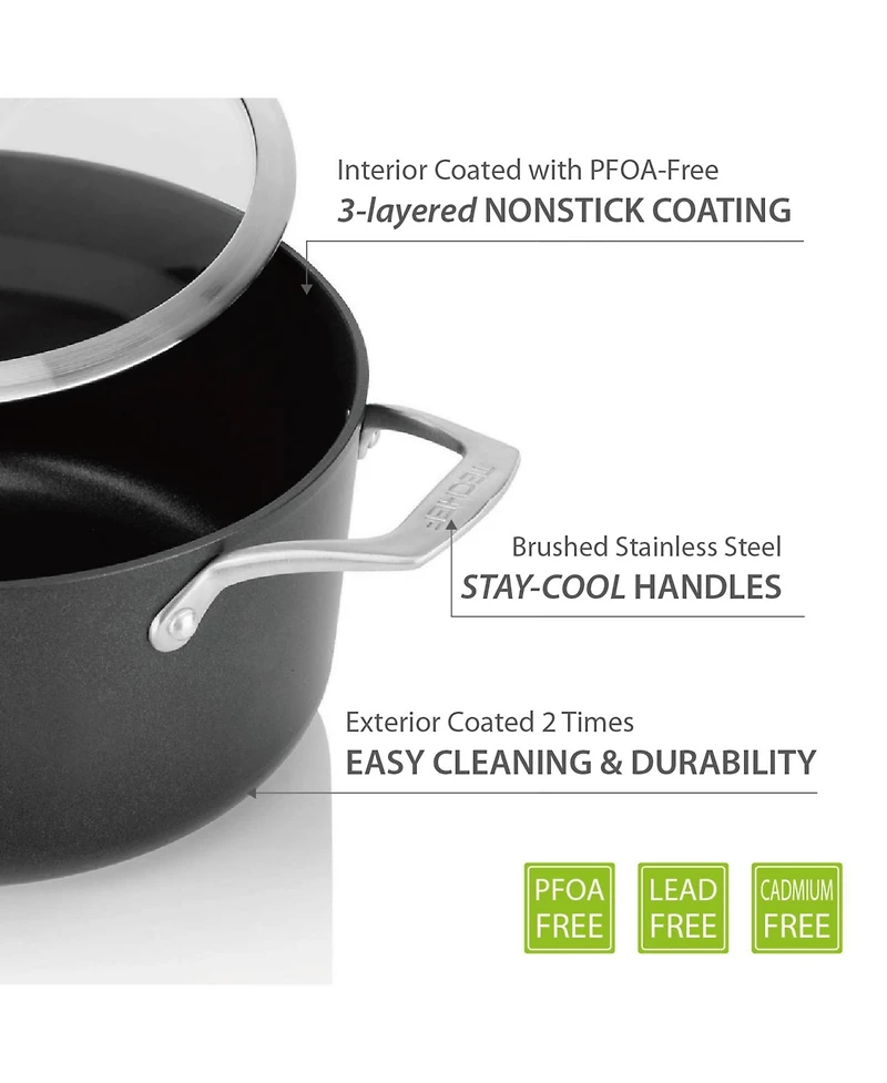 Techef - Onyx Collection - 5 Quart Soup Pot with Cover