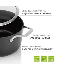 Techef - Onyx Collection - 5 Quart Soup Pot with Cover