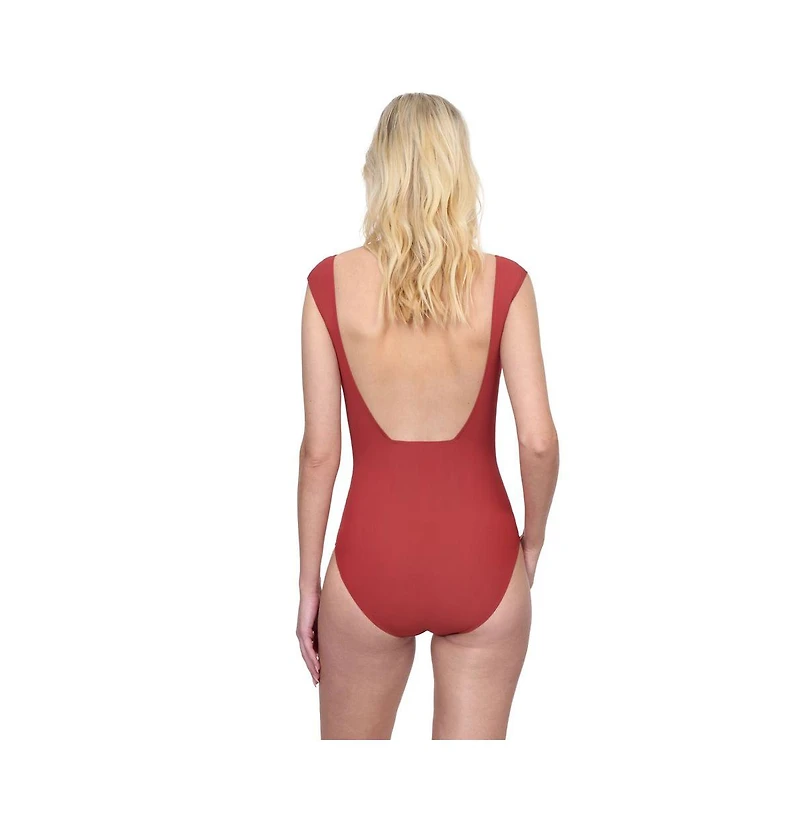 Gottex Women's Monte Carlo Cap Sleeves Square Neck One Piece Swimsuit