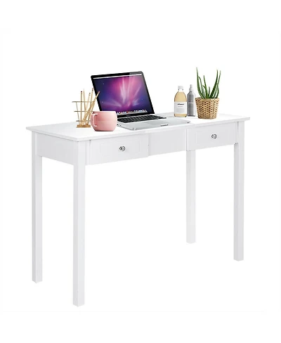 Gouun Modern Vanity Dressing Table with 1 Flip Top Mirror and 2 Drawers