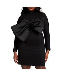 Eloquii Plus Size Bow Bodice Mini Dress