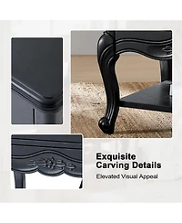 Hulala Home Penny Traditional Nightstand with Solid Wood Legs