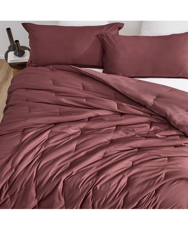 Coma Inducer Bamlin Butter Oversized Cooling Comforter Set - Red Pear