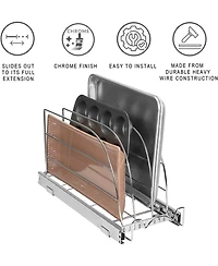Florida Brands Bakeware Pull Out Organizer for Cookie Sheet, Cutting Board, Bakeware