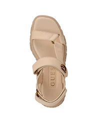 Guess Women's Lanara Quattro G Sporty Platform Footbed Sandals