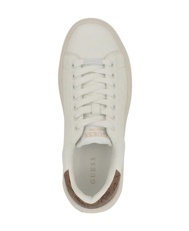 Guess Women's Elbina Contrast Heel Lace-Up Sneakers