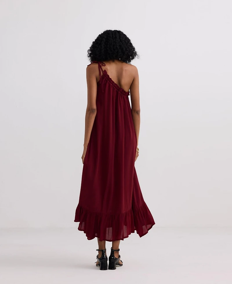 Reistor Women's One-shoulder Midi dress