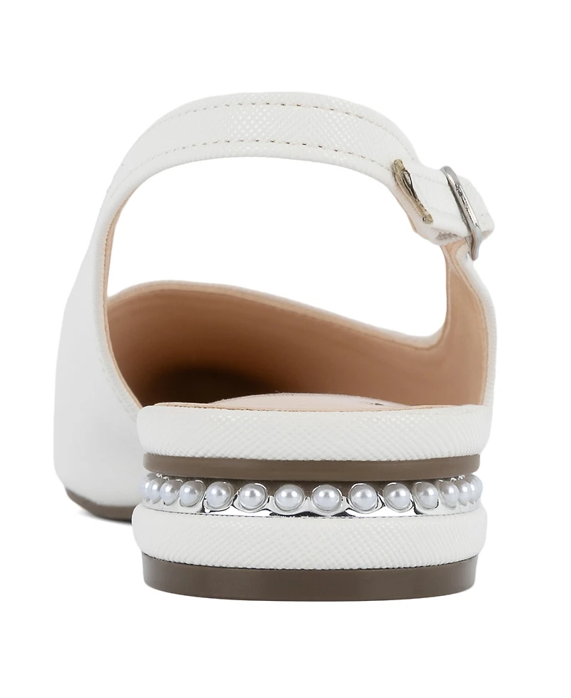 Jones New York Women's Quilsa Pointed Toe Slingback Flats