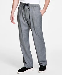 Hugo by Boss Men's Plaid Straight-Fit Pull-On Trousers
