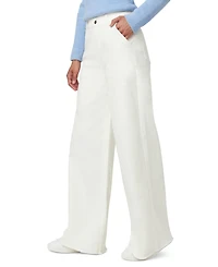 Hue Women's Frayed Mid-Rise Wide-Leg Denim Leggings