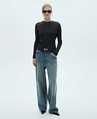 Mango Women's Button Knit Cardigan
