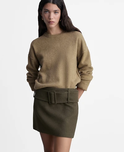 Mango Women's Rolled-Up Sleeves Sweater
