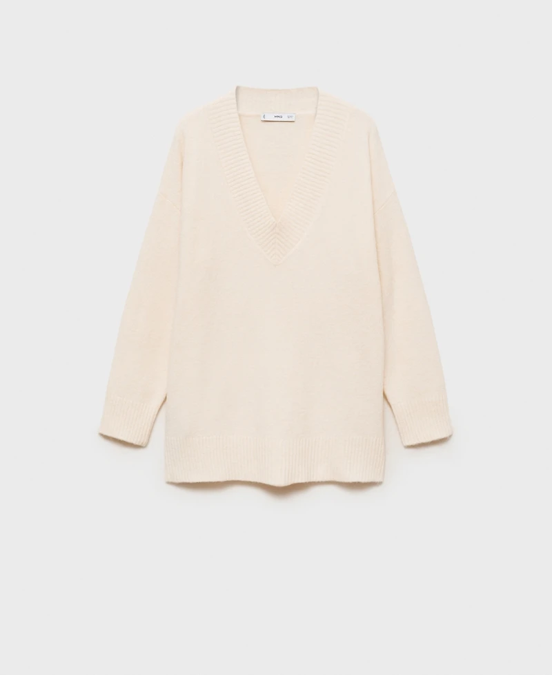 Mango Women's Oversized V-Neck Sweater