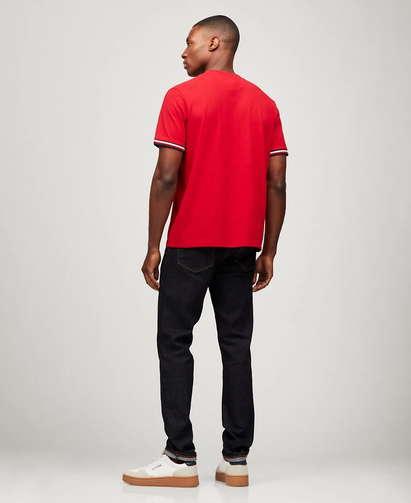 Tommy Hilfiger Men's Global Stripe Cuff T-Shirt