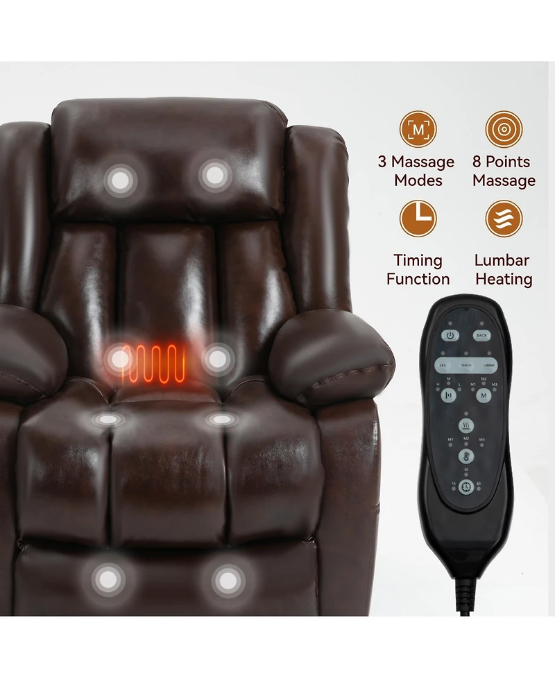 Mondawe Genuine Leather Power Lift Recliner Chair