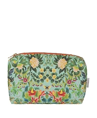 Ikebana Damask Aqua Medium Toiletry Bag
