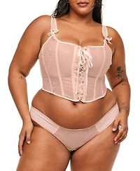 Adore Me Plus Diamond Corset & Panty Set
