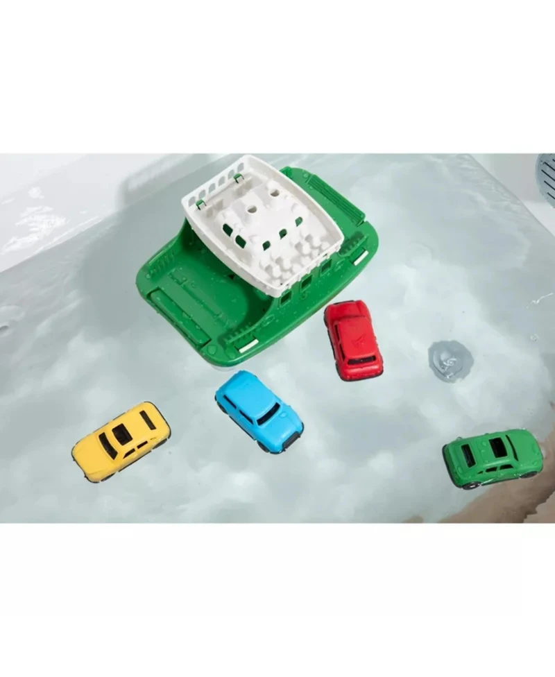 Sperric Toddler Boat Bath Toy Set for Toddlers, Carry Ship & 4 Mini Cars