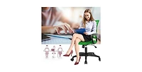Slickblue Modern Mid-Back Ergonomic Mesh Office Desk Chair with Armrests and Wheels for Comfort Mobility