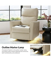 Hulala Home Felipa Modern Recliner with Electric Adjustable Headrest