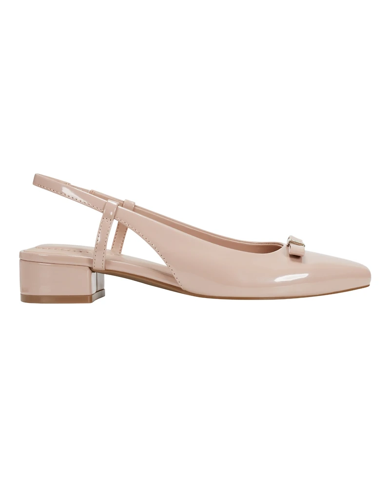 Bandolino Women's Andies Bow Block Heel Slingback Pumps