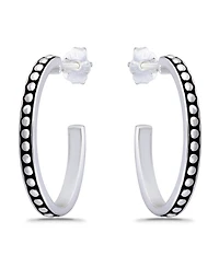 Macy's Oxidized Oval Half Hoop Earrings