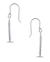 Macy's Oxidized Beaded Elongated Tear Drop Earrings