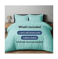 Premium Microfiber Duvet Cover Set - King - Cream