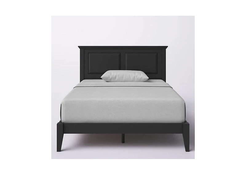 Sturdy Traditional Bed Frame with Headboard – Platform Design Wood Slats for Bedroom Decor