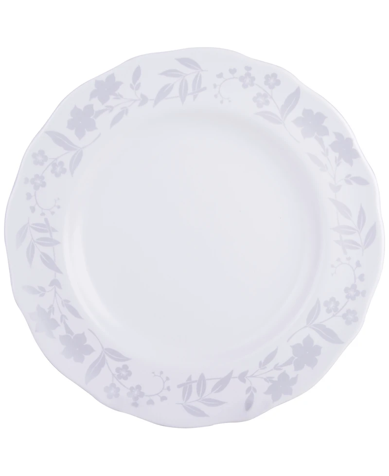 222 Fifth Refreshed Floral White Porcelain 12 Pc. Dinnerware Set, Service for 4