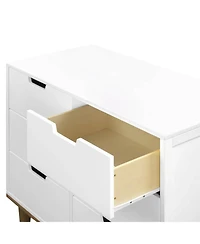 Slickblue Modern Mid-Century Style 6-Drawer Double Dresser