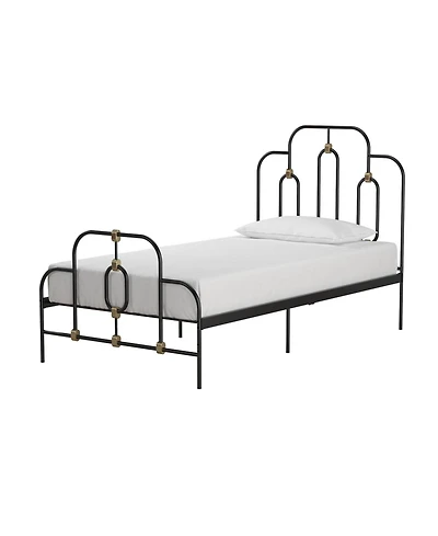Slickblue Farmhouse Adjustable Height Platform Bed in Metal Finish