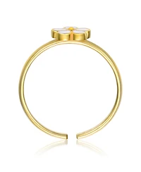 GiGiGirl 14k Gold Plated with Flower Daisy Adjustable Ring