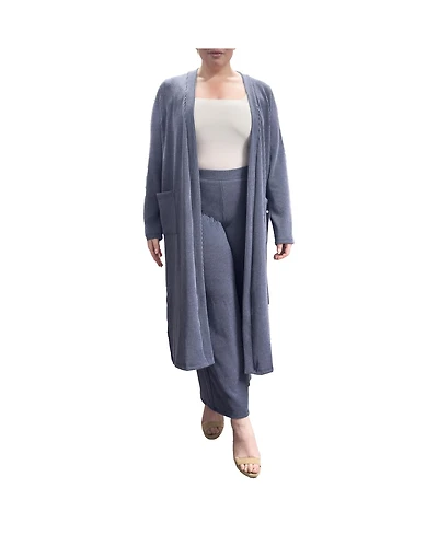 Plus Size Long Length Open Front Duster