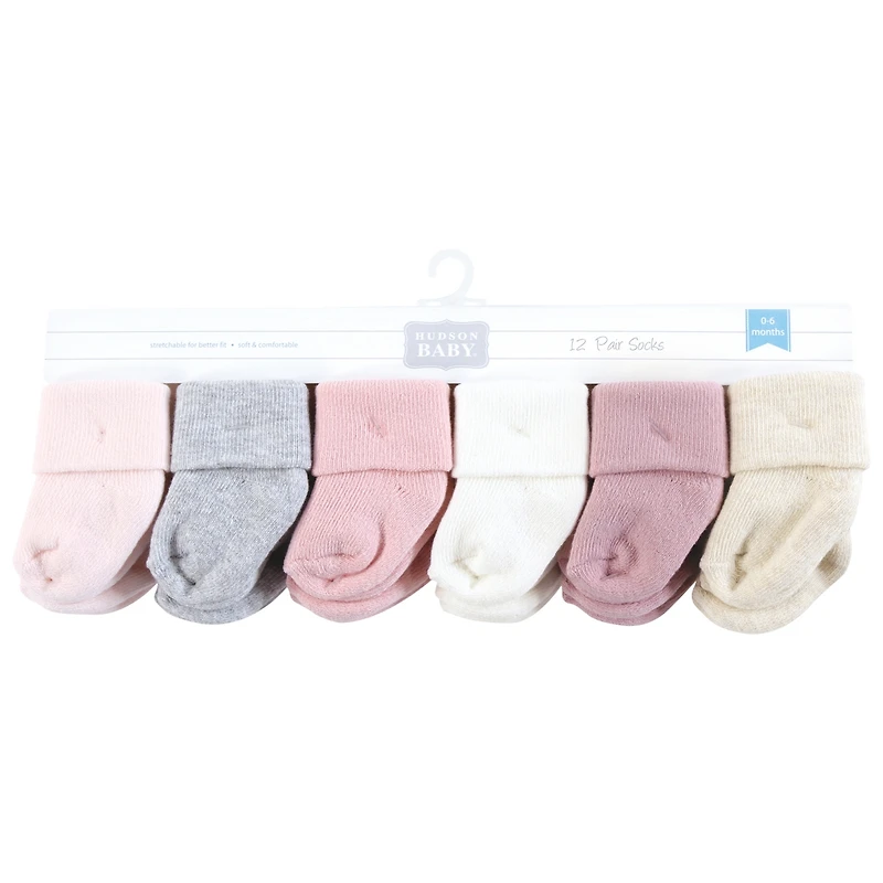 Hudson Baby Boys Unisex Bulk Pack of Soft Terry Socks
