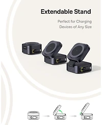 Baseus PicoGo Charging Station Qi2 67W Magnetic Charger Stand Wireless Charger with Retractable Cable
