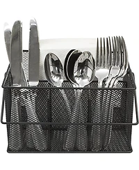 Sorbus Mesh Utensil Caddy - Organize & Serve in Style! Perfect for Kitchen, Parties, and More. Multi-purpose with Compartments & Sturdy Handle