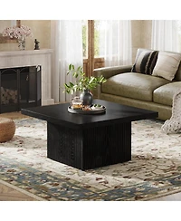 Tribesigns Square Coffee Table, 31.5-Inch Engineered Wood Vintage Brown Center Large Mid-Century Modern Cocktail Table