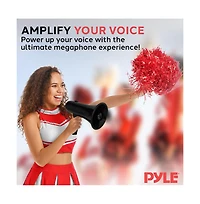 Pyle Portable Megaphone with Siren, 20 Watt Power, Aux Input for MP3, Automatic Siren, Lightweight