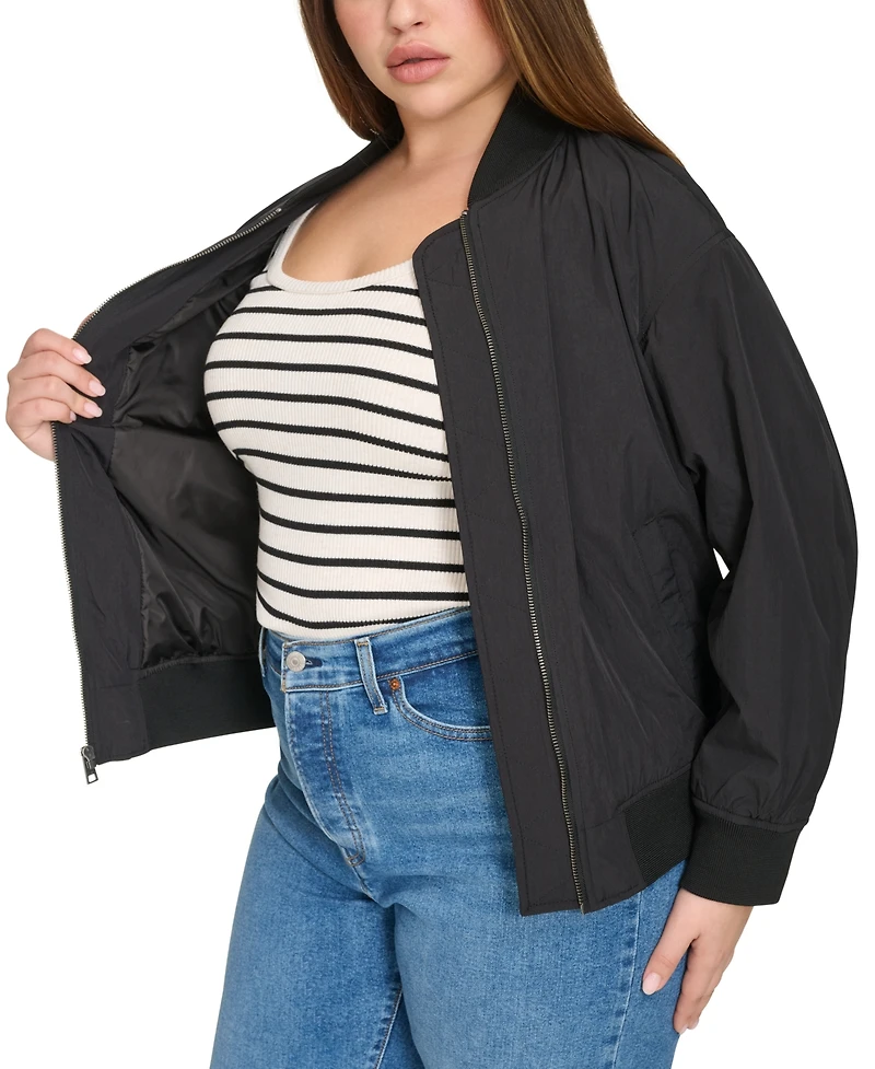 Levi's Trendy Plus Lightweight Zip-Front Bomber Jacket
