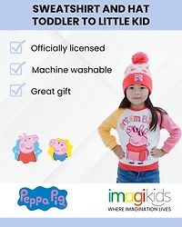 Peppa Pig Toddler Girls Fleece Sweatshirt and Hat