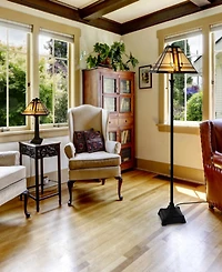 Lavish Home 24" Tiffany Style Floor Lamp